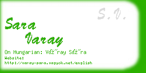 sara varay business card